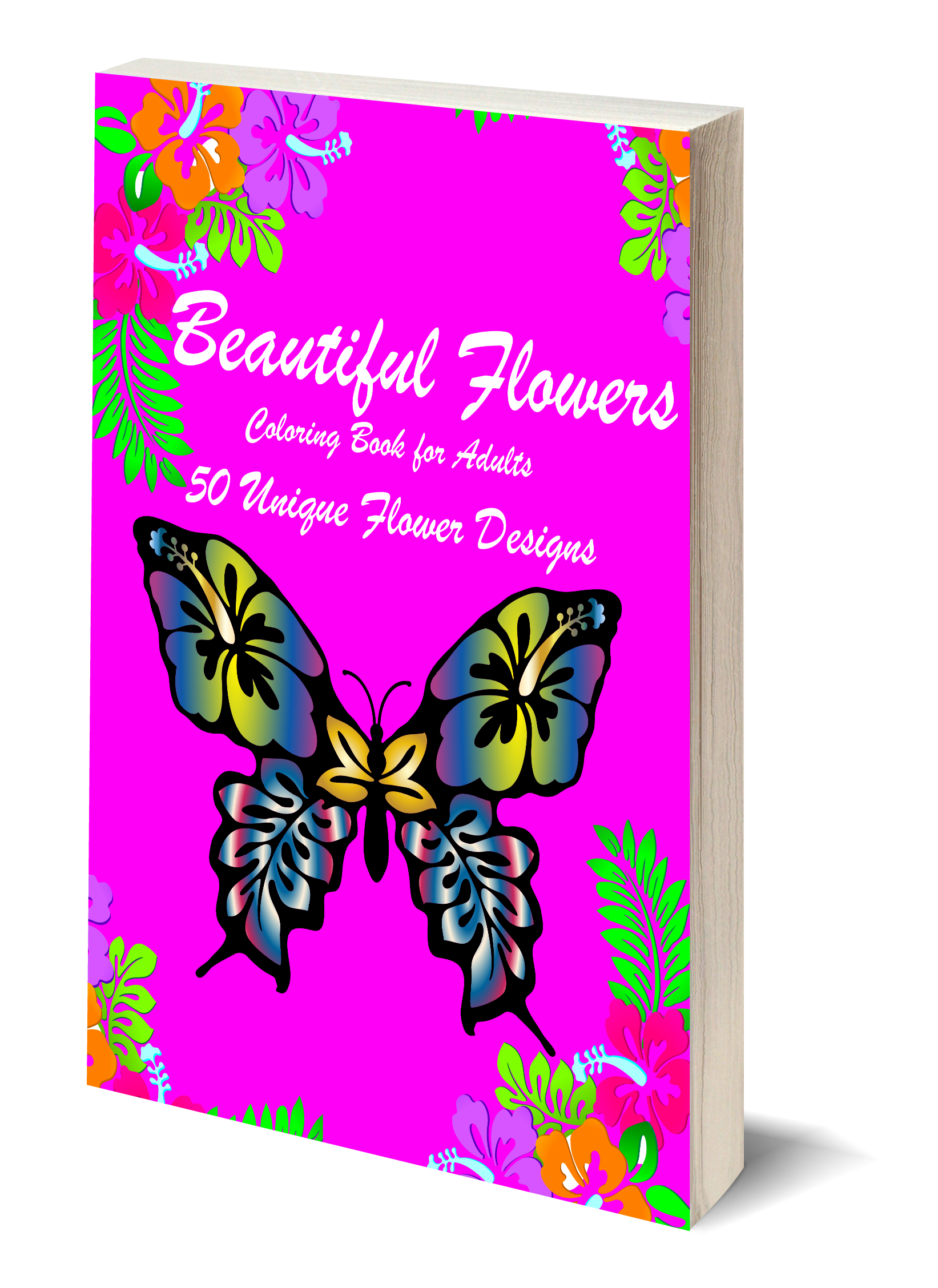 3D Book Cover Beautiful Flowers 3D Book Cover Beautiful Flowers